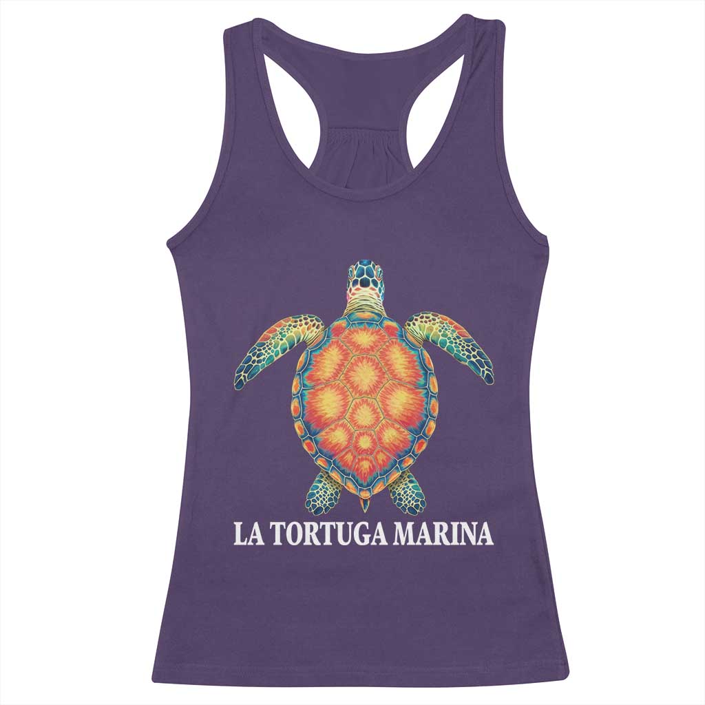 La Tortuga Marina Racerback Tank Top Sea Turtle Gulf Of Mexico Forever