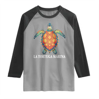 La Tortuga Marina Raglan Shirt Sea Turtle Gulf Of Mexico Forever