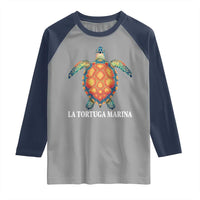 La Tortuga Marina Raglan Shirt Sea Turtle Gulf Of Mexico Forever