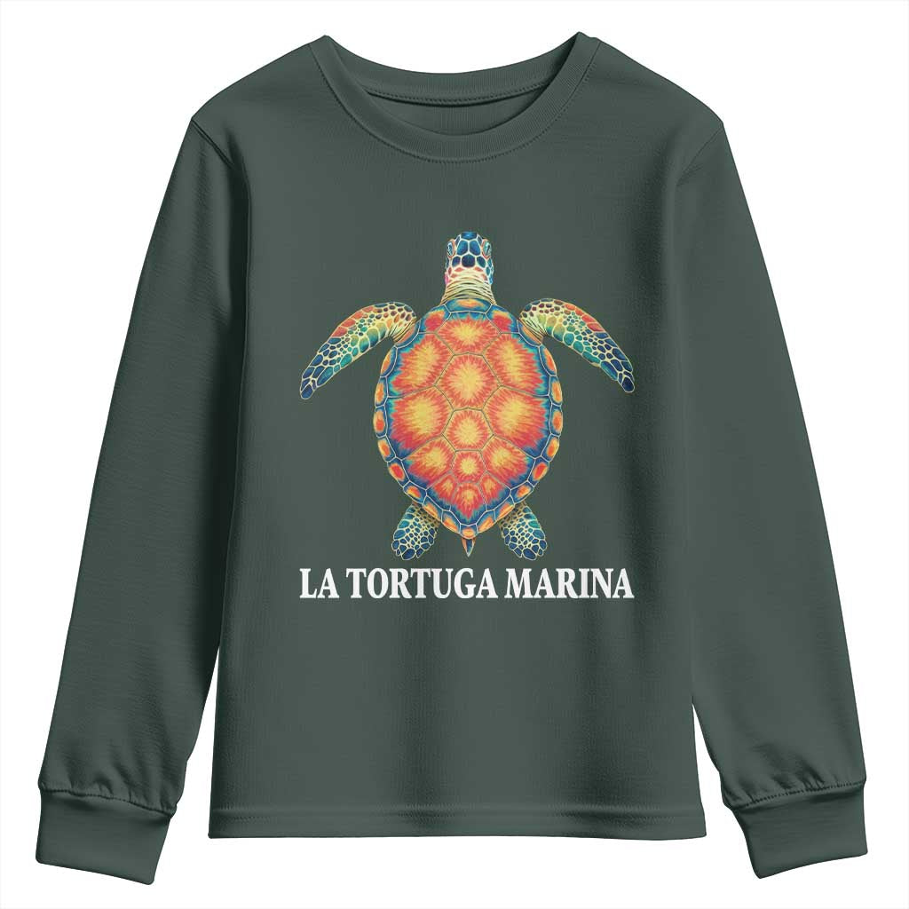 La Tortuga Marina Youth Sweatshirt Sea Turtle Gulf Of Mexico Forever