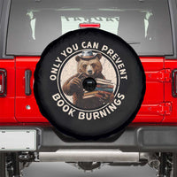 Funny Books Lover Bear Spare Tire Cover Only You Can Prevent Book Burnings
