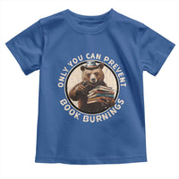Funny Books Lover Bear Toddler T Shirt Only You Can Prevent Book Burnings