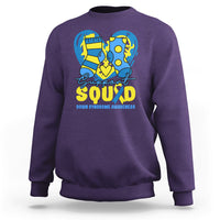 Support Squad Down Syndrome Awareness Blue & Yellow Socks Inspirational Trisomy 21 Extra Chromosome, Down Syndrome Shirt Sweatshirt - Wonder Print Shop