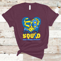 Support Squad Down Syndrome Awareness Blue & Yellow Socks Inspirational Trisomy 21 Extra Chromosome, Down Syndrome Shirt T Shirt - Wonder Print Shop