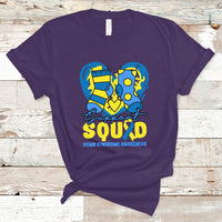 Support Squad Down Syndrome Awareness Blue & Yellow Socks Inspirational Trisomy 21 Extra Chromosome, Down Syndrome Shirt T Shirt - Wonder Print Shop