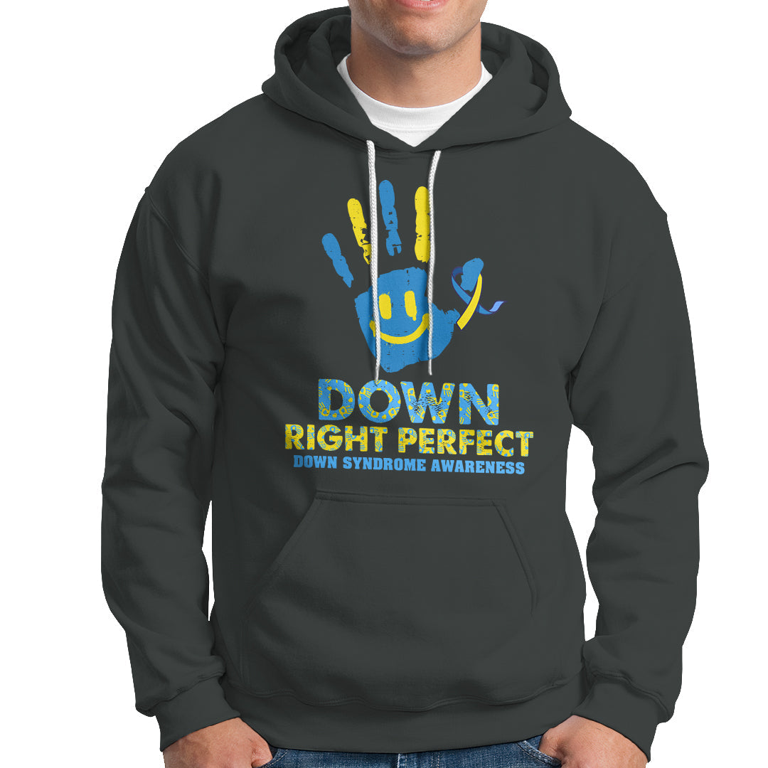 Down Right Perfect Down Syndrome Awareness Inspirational Trisomy 21 Extra Chromosome, Down Syndrome Shirt Hoodie - Wonder Print Shop