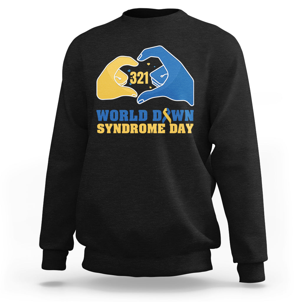 World Down Syndrome Day 321 Mar 21st Down Syndrome Awareness Ribbon Support Trisomy 21 Extra Chromosome, Down Syndrome Shirt Sweatshirt - Wonder Print Shop