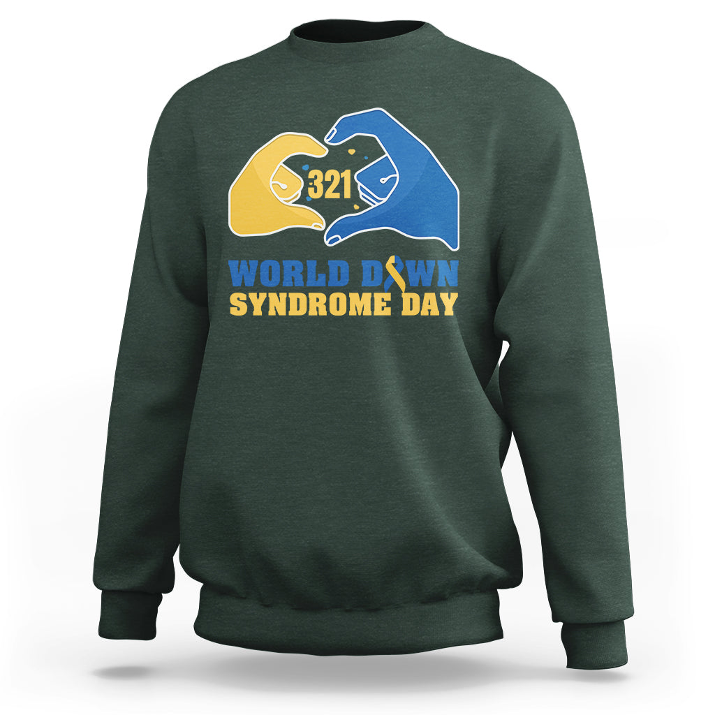 World Down Syndrome Day 321 Mar 21st Down Syndrome Awareness Ribbon Support Trisomy 21 Extra Chromosome, Down Syndrome Shirt Sweatshirt - Wonder Print Shop