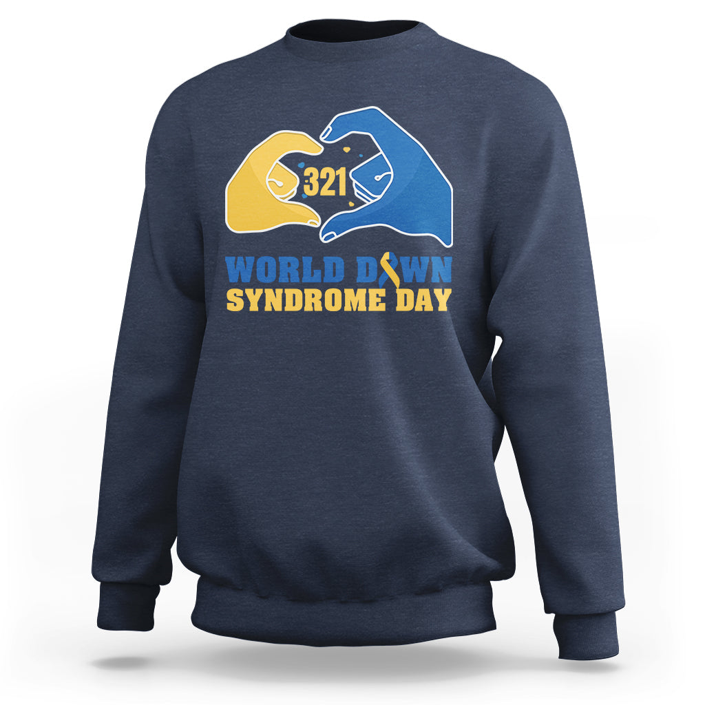 World Down Syndrome Day 321 Mar 21st Down Syndrome Awareness Ribbon Support Trisomy 21 Extra Chromosome, Down Syndrome Shirt Sweatshirt - Wonder Print Shop