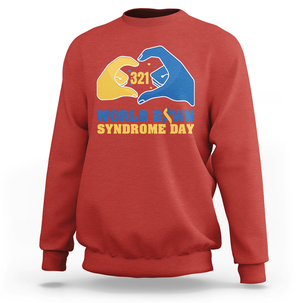 World Down Syndrome Day 321 Mar 21st Down Syndrome Awareness Ribbon Support Trisomy 21 Extra Chromosome, Down Syndrome Shirt Sweatshirt - Wonder Print Shop