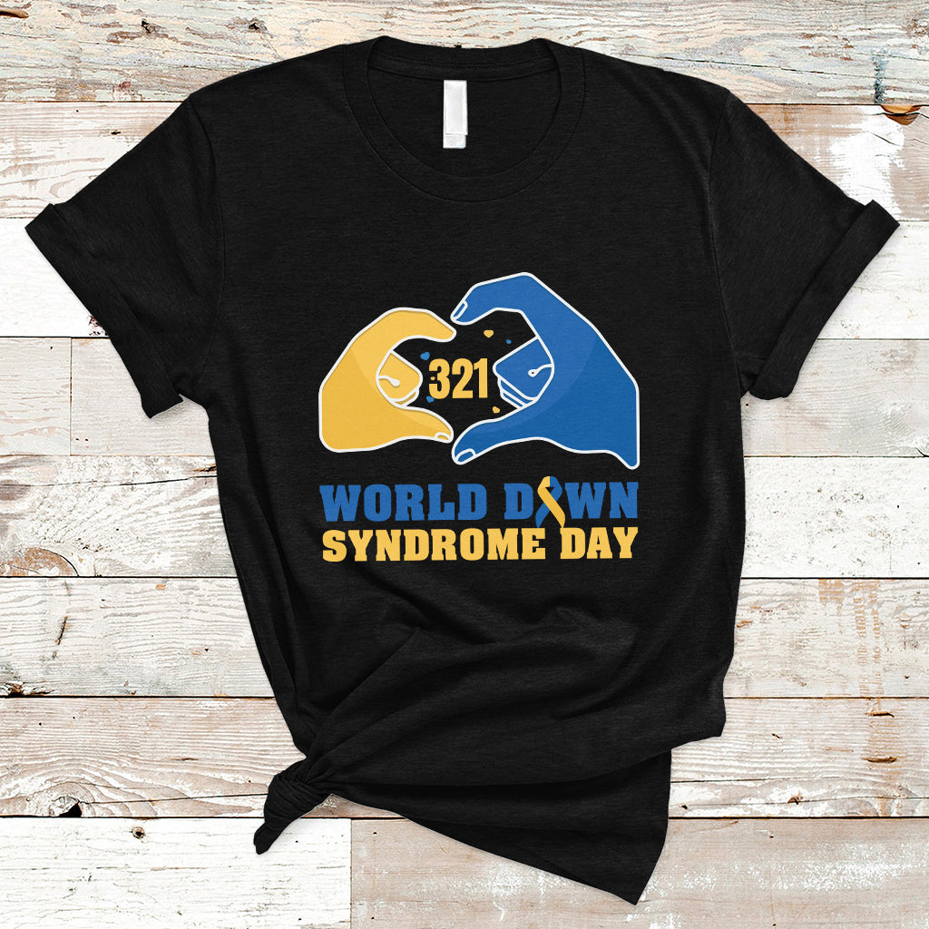 World Down Syndrome Day 321 Mar 21st Down Syndrome Awareness Ribbon Support Trisomy 21 Extra Chromosome, Down Syndrome Shirt T Shirt - Wonder Print Shop