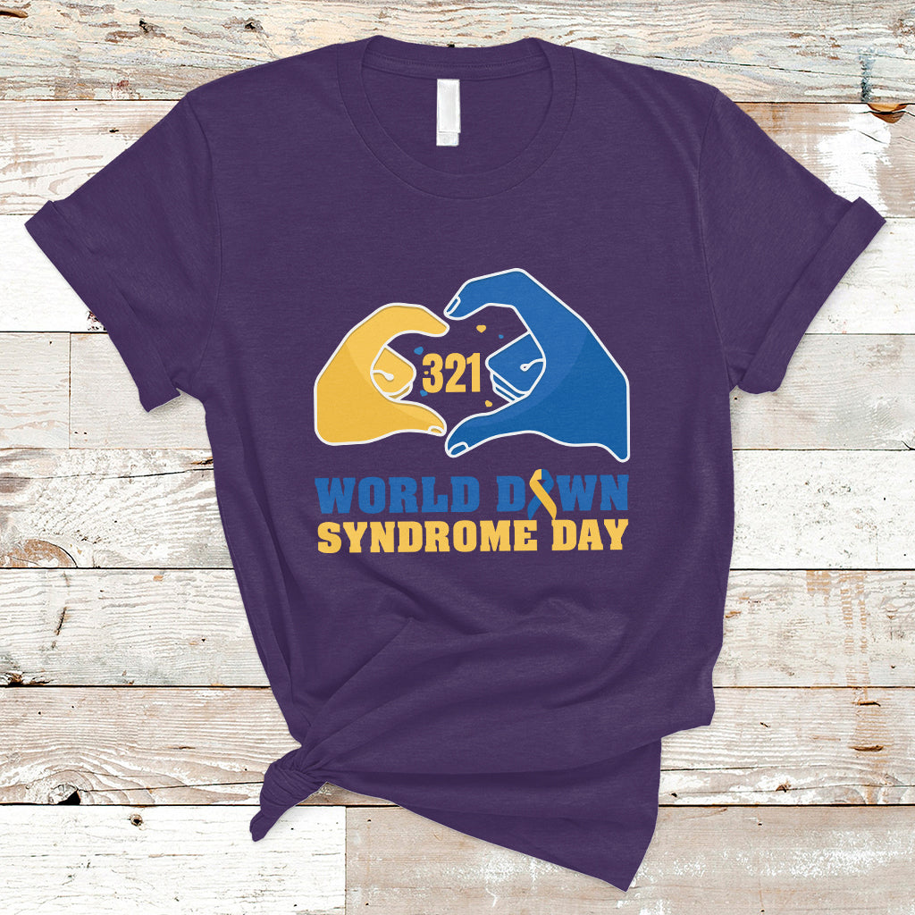 World Down Syndrome Day 321 Mar 21st Down Syndrome Awareness Ribbon Support Trisomy 21 Extra Chromosome, Down Syndrome Shirt T Shirt - Wonder Print Shop