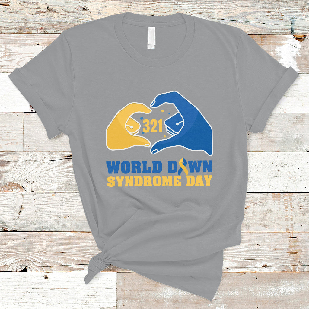 World Down Syndrome Day 321 Mar 21st Down Syndrome Awareness Ribbon Support Trisomy 21 Extra Chromosome, Down Syndrome Shirt T Shirt - Wonder Print Shop