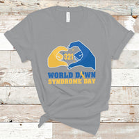 World Down Syndrome Day 321 Mar 21st Down Syndrome Awareness Ribbon Support Trisomy 21 Extra Chromosome, Down Syndrome Shirt T Shirt - Wonder Print Shop