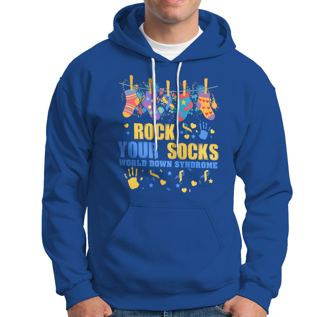 Rock Your Socks World Down Syndrome Awareness Inspirational Trisomy 21 Extra Chromosome, Down Syndrome Shirt Hoodie - Wonder Print Shop