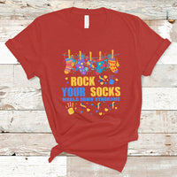 Rock Your Socks World Down Syndrome Awareness Inspirational Trisomy 21 Extra Chromosome, Down Syndrome Shirt T Shirt - Wonder Print Shop