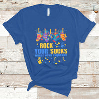 Rock Your Socks World Down Syndrome Awareness Inspirational Trisomy 21 Extra Chromosome, Down Syndrome Shirt T Shirt - Wonder Print Shop