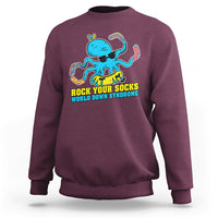 Rock Your Socks Funny Octopus World Down Syndrome Awareness Inspirational Trisomy 21 Extra Chromosome, Down Syndrome Shirt Sweatshirt - Wonder Print Shop