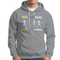 Rock Your Socks Funny Skeleton World Down Syndrome Awareness Inspirational Trisomy 21 Extra Chromosome, Down Syndrome Shirt Hoodie - Wonder Print Shop