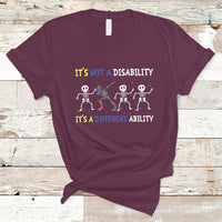 Down Syndrome It's Not A Disability It's A Different Ability Extra Trisomy 21 Extra Chromosome World Down Syndrome Day T Shirt - Wonder Print Shop