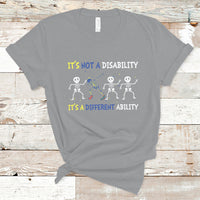 Down Syndrome It's Not A Disability It's A Different Ability Extra Trisomy 21 Extra Chromosome World Down Syndrome Day T Shirt - Wonder Print Shop