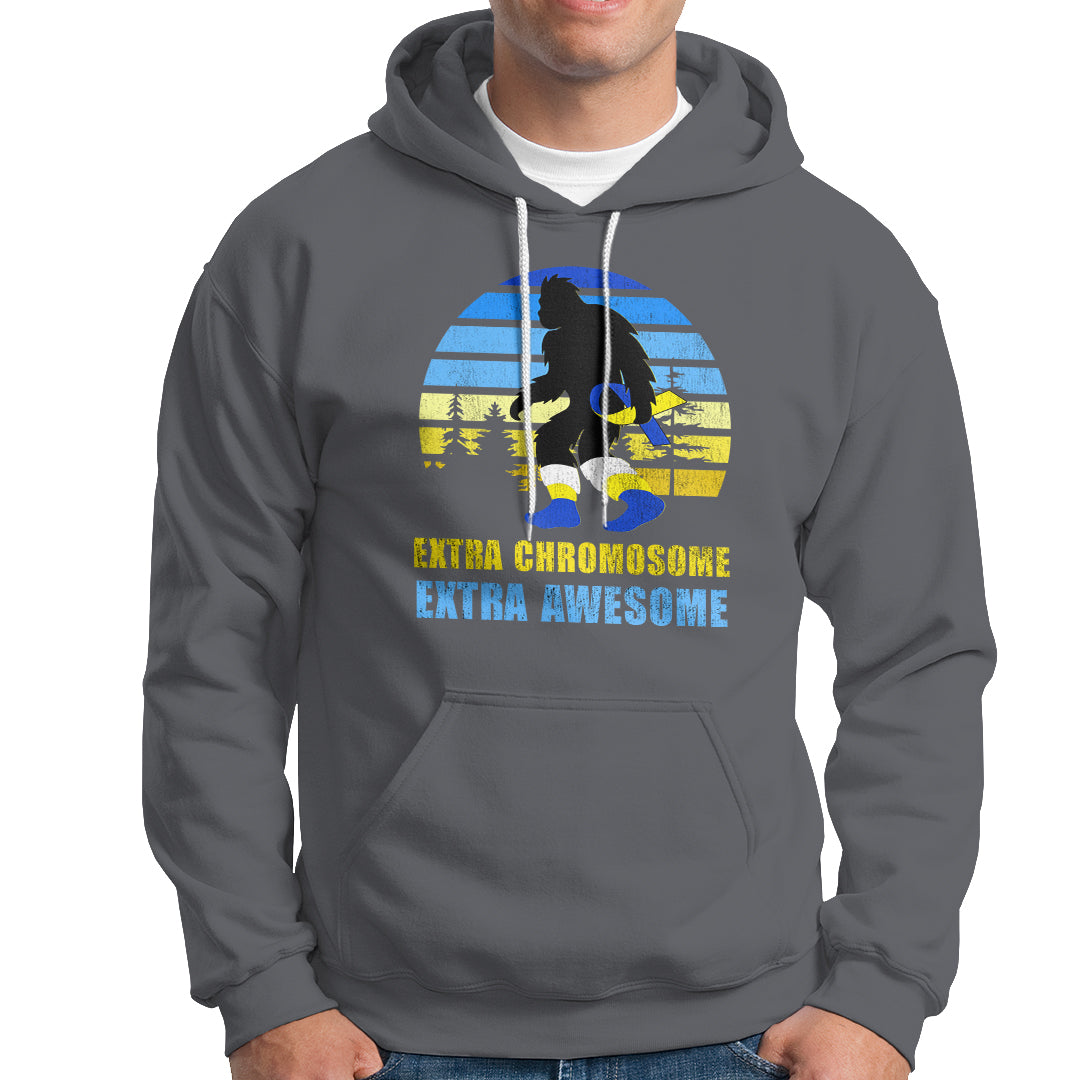 Extra Chromosome Extra Awesome Bigfoot Down Syndrome Awareness Inspirational Support Trisomy 21, Down Syndrome Shirt, Bigfoot Shirt Hoodie - Wonder Print Shop