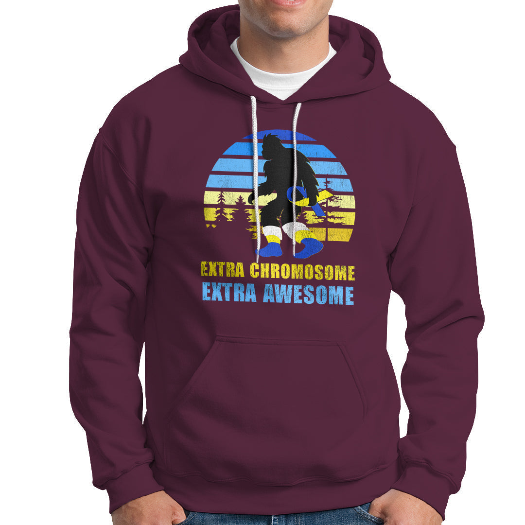 Extra Chromosome Extra Awesome Bigfoot Down Syndrome Awareness Inspirational Support Trisomy 21, Down Syndrome Shirt, Bigfoot Shirt Hoodie - Wonder Print Shop