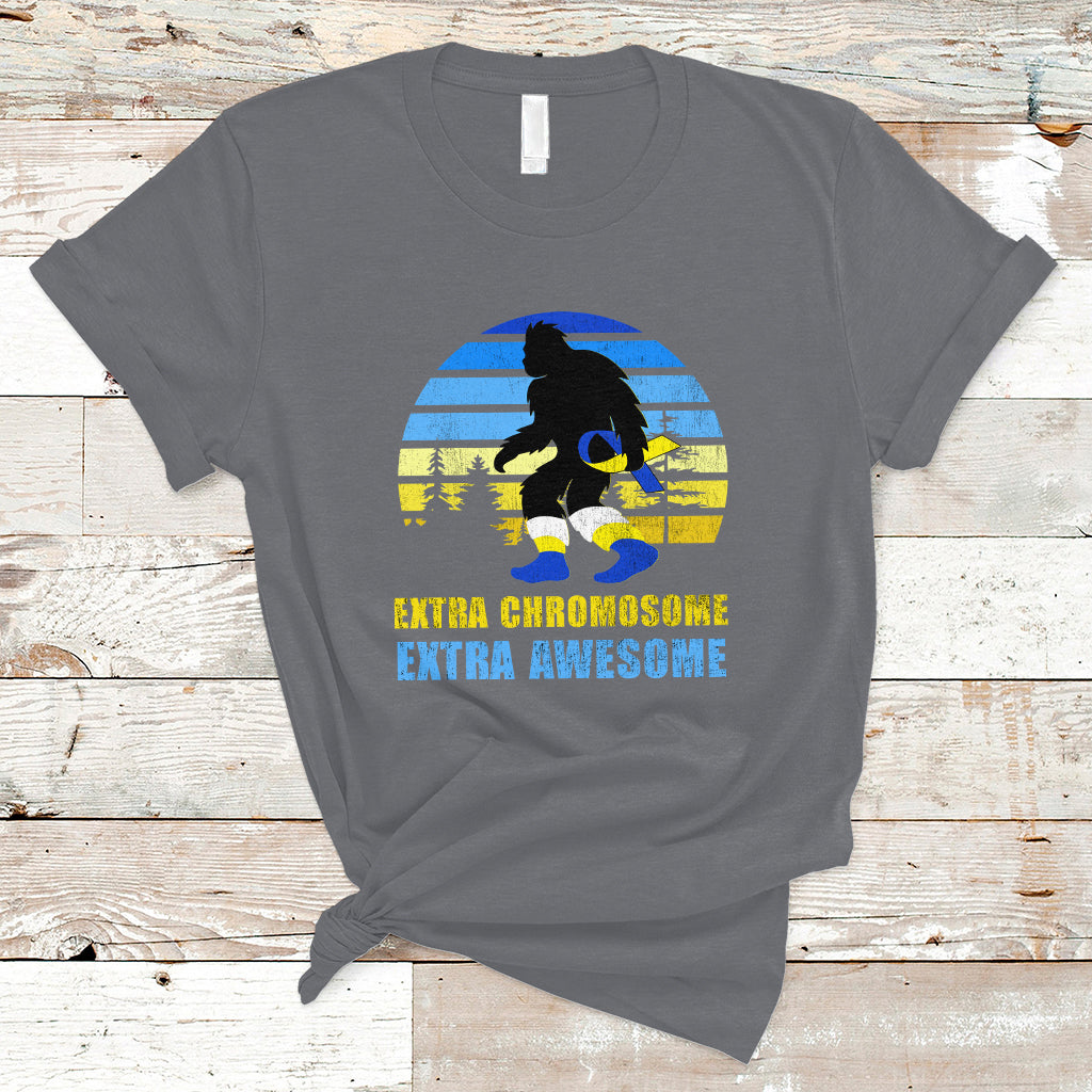 Extra Chromosome Extra Awesome Bigfoot Down Syndrome Awareness Inspirational Support Trisomy 21, Down Syndrome Shirt, Bigfoot Shirt T Shirt - Wonder Print Shop