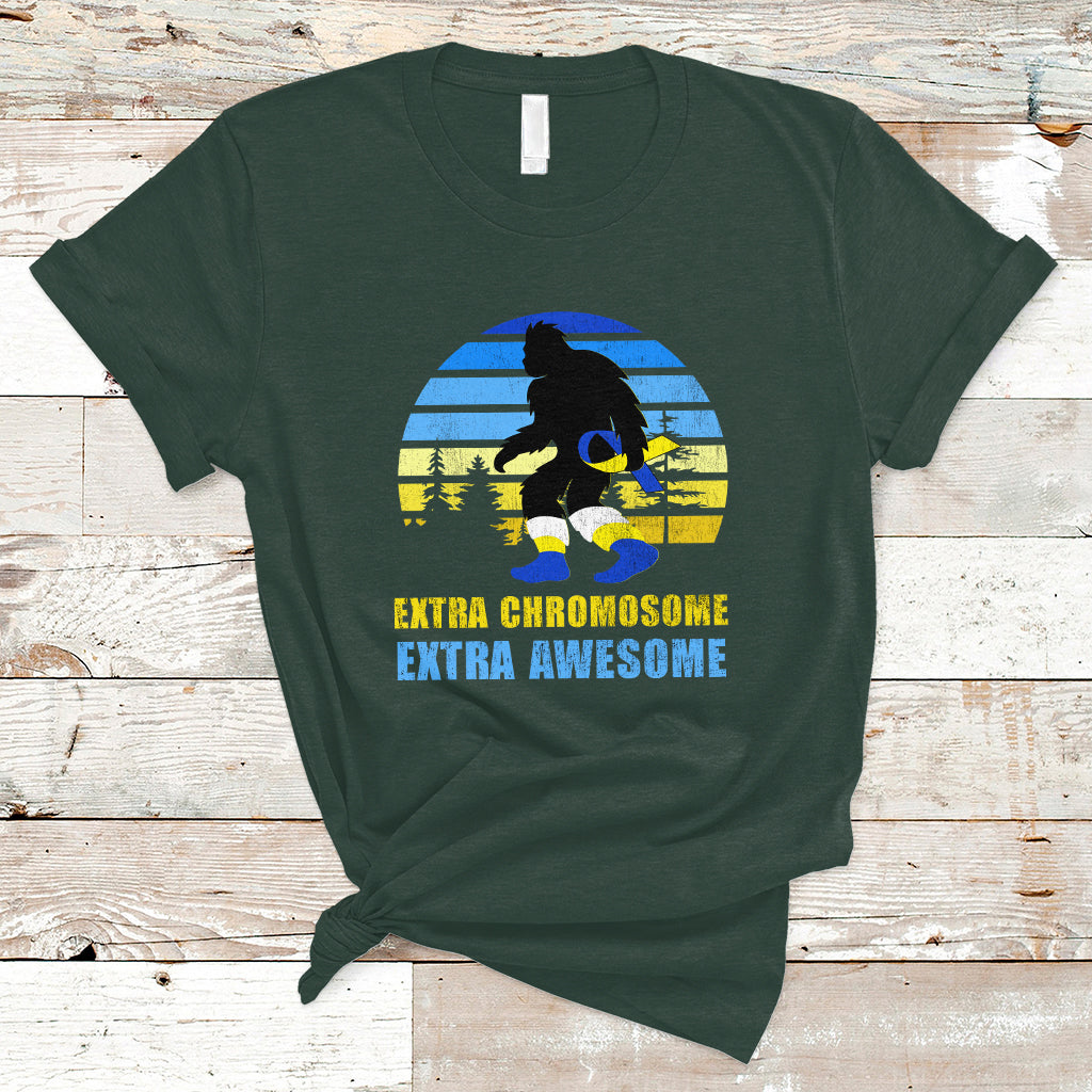 Extra Chromosome Extra Awesome Bigfoot Down Syndrome Awareness Inspirational Support Trisomy 21, Down Syndrome Shirt, Bigfoot Shirt T Shirt - Wonder Print Shop