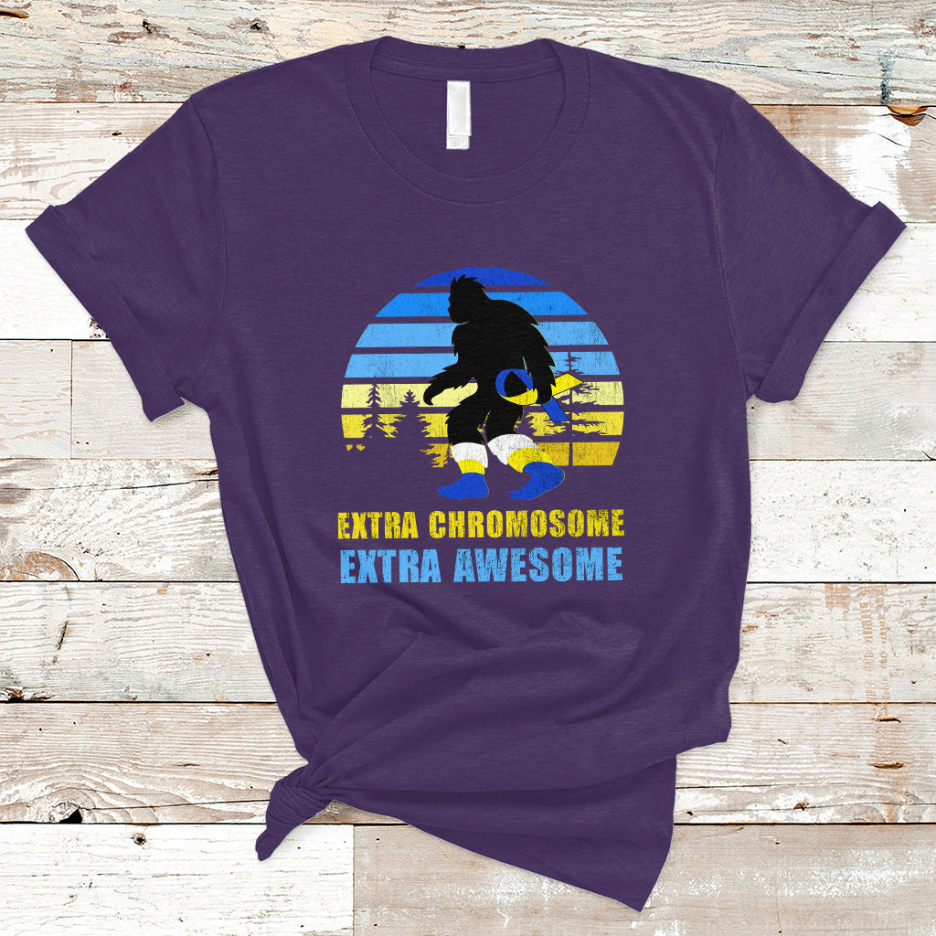 Extra Chromosome Extra Awesome Bigfoot Down Syndrome Awareness Inspirational Support Trisomy 21, Down Syndrome Shirt, Bigfoot Shirt T Shirt - Wonder Print Shop