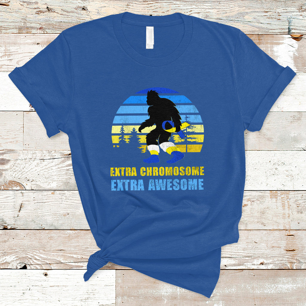 Extra Chromosome Extra Awesome Bigfoot Down Syndrome Awareness Inspirational Support Trisomy 21, Down Syndrome Shirt, Bigfoot Shirt T Shirt - Wonder Print Shop