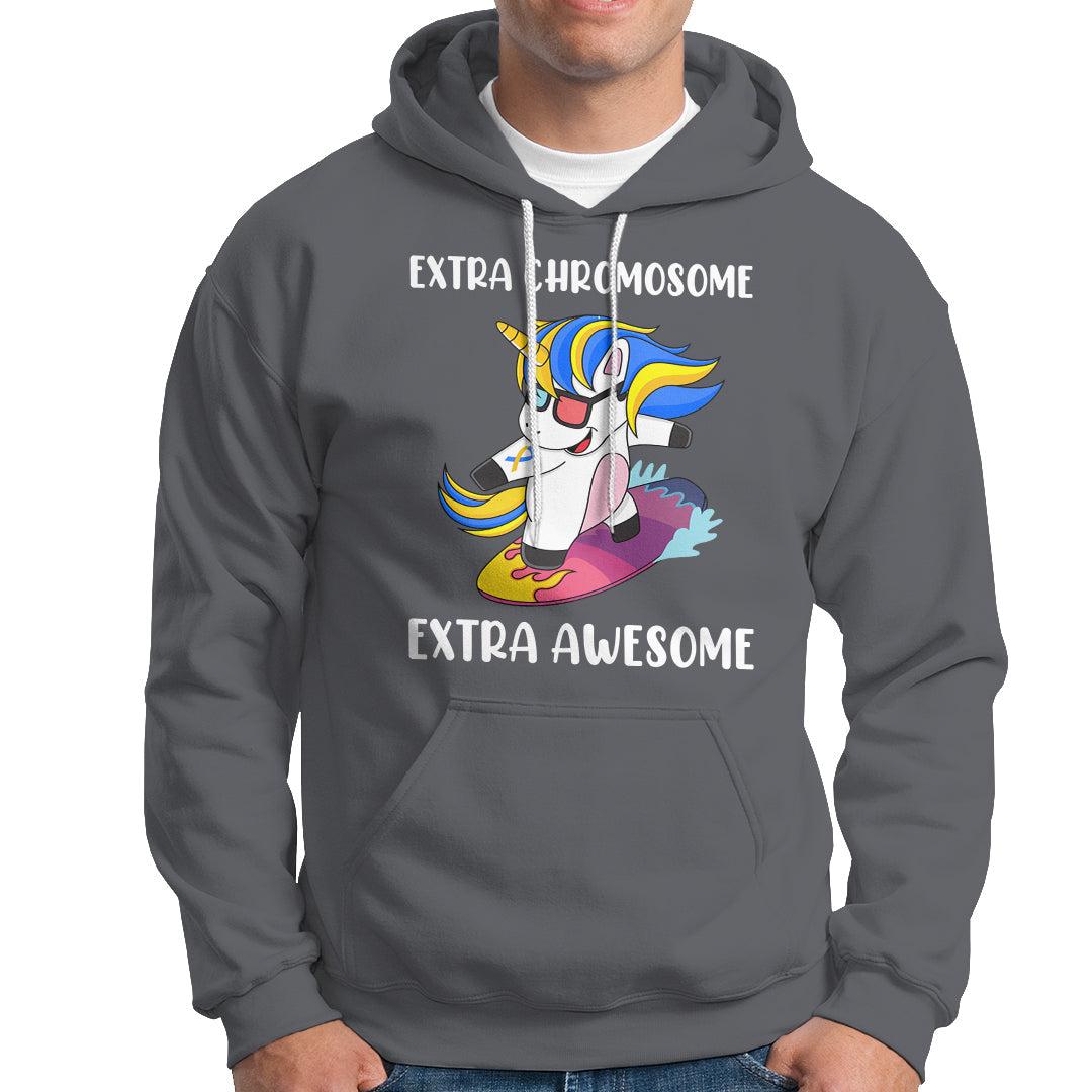 Extra Chromosome Extra Awesome Cute Unicorn Down Syndrome Awareness Support Trisomy 21, Down Syndrome Shirt, Unicorn Shirt Hoodie - Wonder Print Shop
