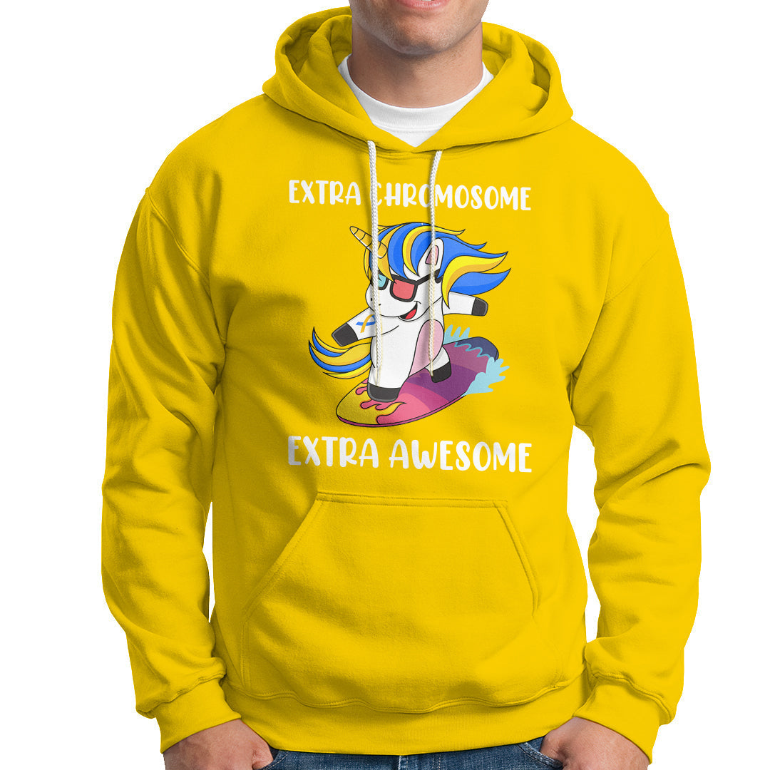 Extra Chromosome Extra Awesome Cute Unicorn Down Syndrome Awareness Support Trisomy 21, Down Syndrome Shirt, Unicorn Shirt Hoodie - Wonder Print Shop