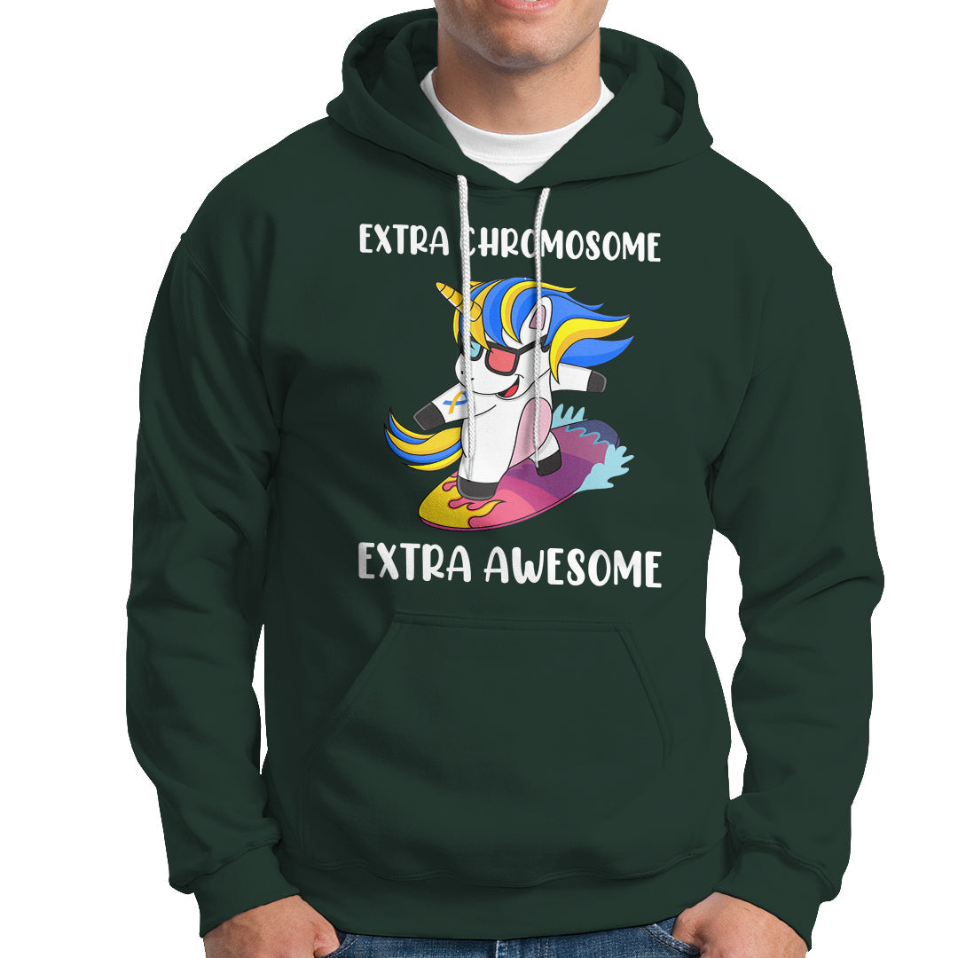 Extra Chromosome Extra Awesome Cute Unicorn Down Syndrome Awareness Support Trisomy 21, Down Syndrome Shirt, Unicorn Shirt Hoodie - Wonder Print Shop