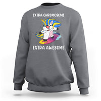 Extra Chromosome Extra Awesome Cute Unicorn Down Syndrome Awareness Support Trisomy 21, Down Syndrome Shirt, Unicorn Shirt Sweatshirt - Wonder Print Shop