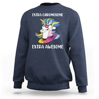 Extra Chromosome Extra Awesome Cute Unicorn Down Syndrome Awareness Support Trisomy 21, Down Syndrome Shirt, Unicorn Shirt Sweatshirt - Wonder Print Shop