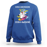 Extra Chromosome Extra Awesome Cute Unicorn Down Syndrome Awareness Support Trisomy 21, Down Syndrome Shirt, Unicorn Shirt Sweatshirt - Wonder Print Shop