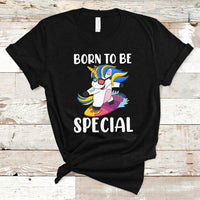 Born To Be Special Cute Unicorn Down Syndrome Awareness Inspirational Support Trisomy 21, Down Syndrome Shirt, Unicorn Shirt T Shirt - Wonder Print Shop