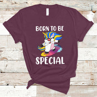 Born To Be Special Cute Unicorn Down Syndrome Awareness Inspirational Support Trisomy 21, Down Syndrome Shirt, Unicorn Shirt T Shirt - Wonder Print Shop