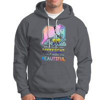 Down Syndrome Elephant Mom Kids Graphic What Makes You Different Makes You Beautiful Raise Awareness Inspirational Hoodie - Wonder Print Shop