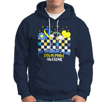 Down Syndrome Retro Groovy My Students Are Down Right Awesome Support Raise Awareness Teacher Hoodie - Wonder Print Shop