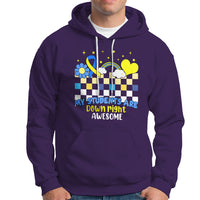Down Syndrome Retro Groovy My Students Are Down Right Awesome Support Raise Awareness Teacher Hoodie - Wonder Print Shop