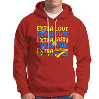 Down Syndrome Extra Trisomy 21 Extra Chromosome Extra Love Extra Awesome World Down Syndrome Support Inspirational Hoodie - Wonder Print Shop