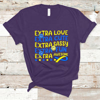 Down Syndrome Extra Trisomy 21 Extra Chromosome Extra Love Extra Awesome World Down Syndrome Support Inspirational T Shirt - Wonder Print Shop