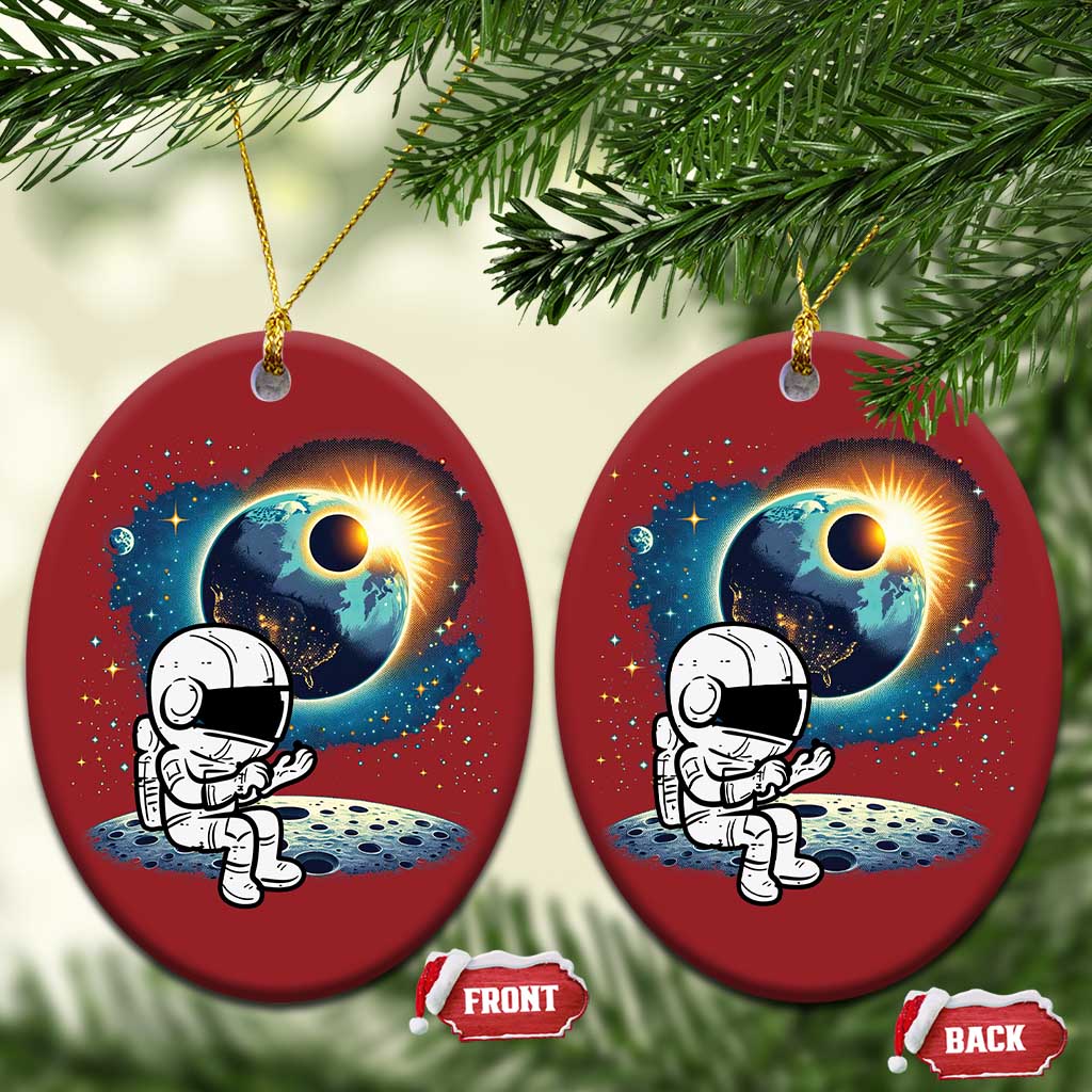 Astronaut Outer Space Christmas Ornament Cute Cartoon Cosmic - Wonder Print Shop