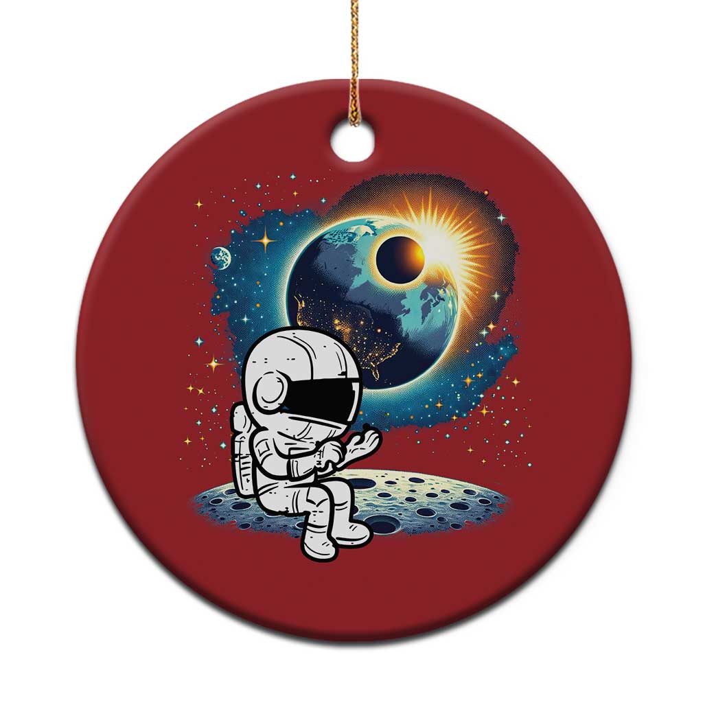 Astronaut Outer Space Christmas Ornament Cute Cartoon Cosmic - Wonder Print Shop