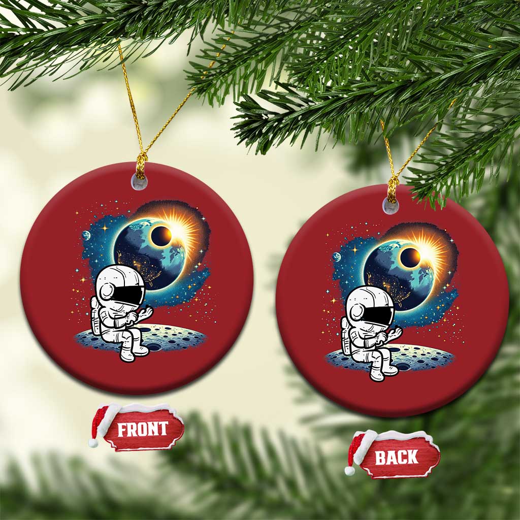 Astronaut Outer Space Christmas Ornament Cute Cartoon Cosmic - Wonder Print Shop