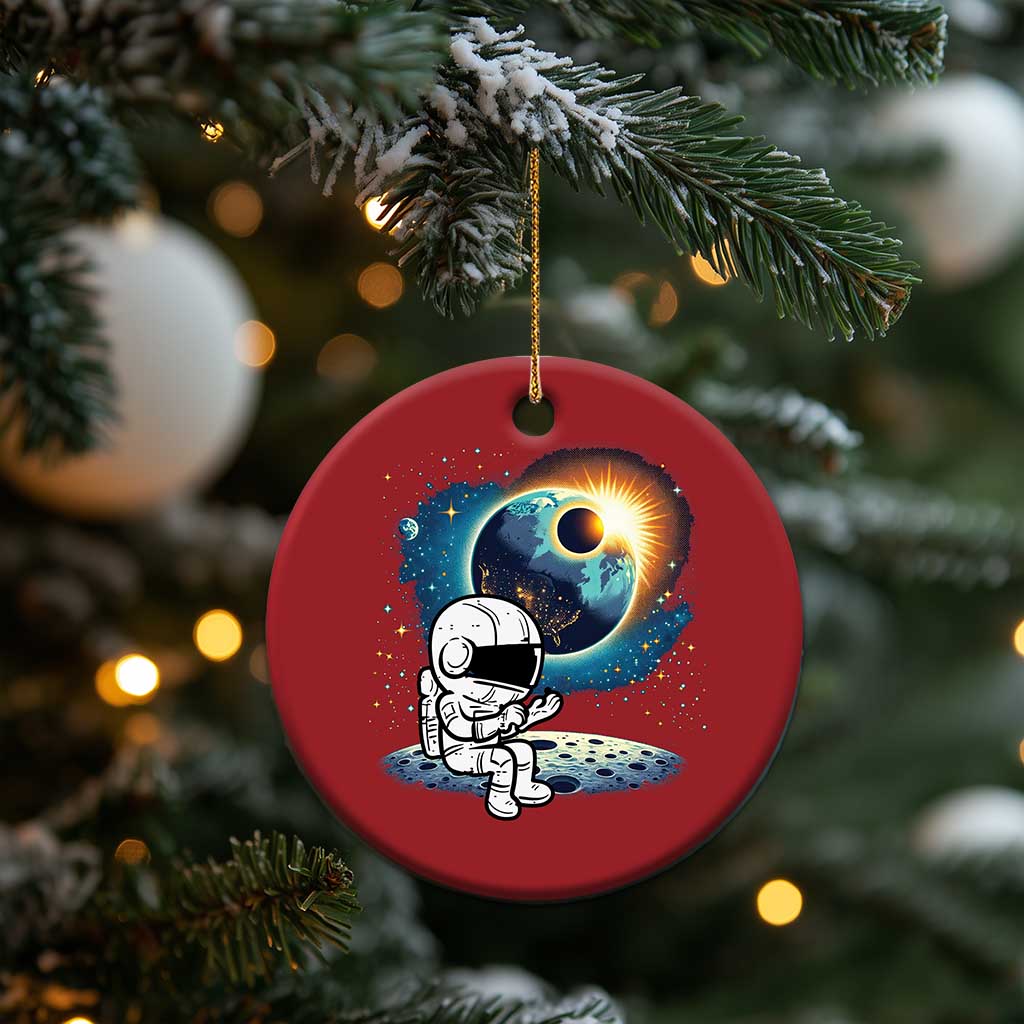 Astronaut Outer Space Christmas Ornament Cute Cartoon Cosmic - Wonder Print Shop
