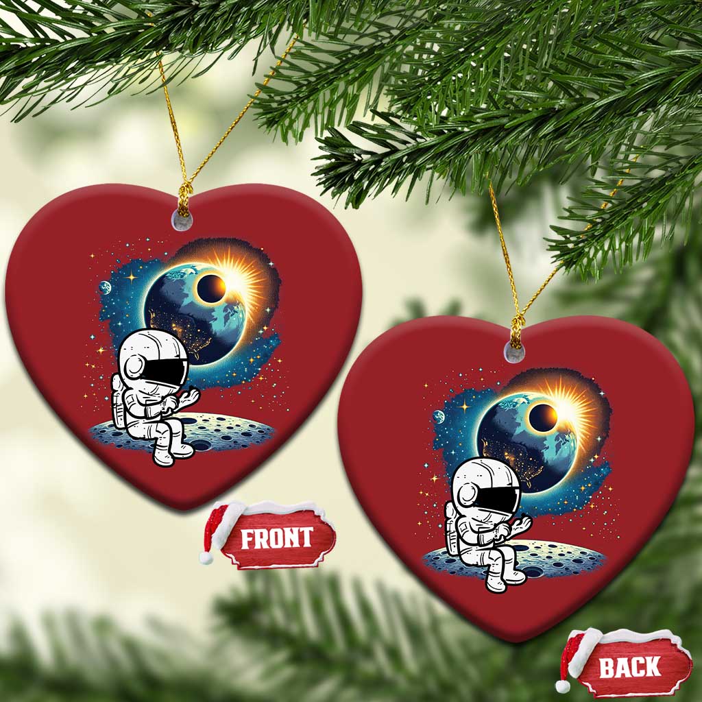 Astronaut Outer Space Christmas Ornament Cute Cartoon Cosmic - Wonder Print Shop