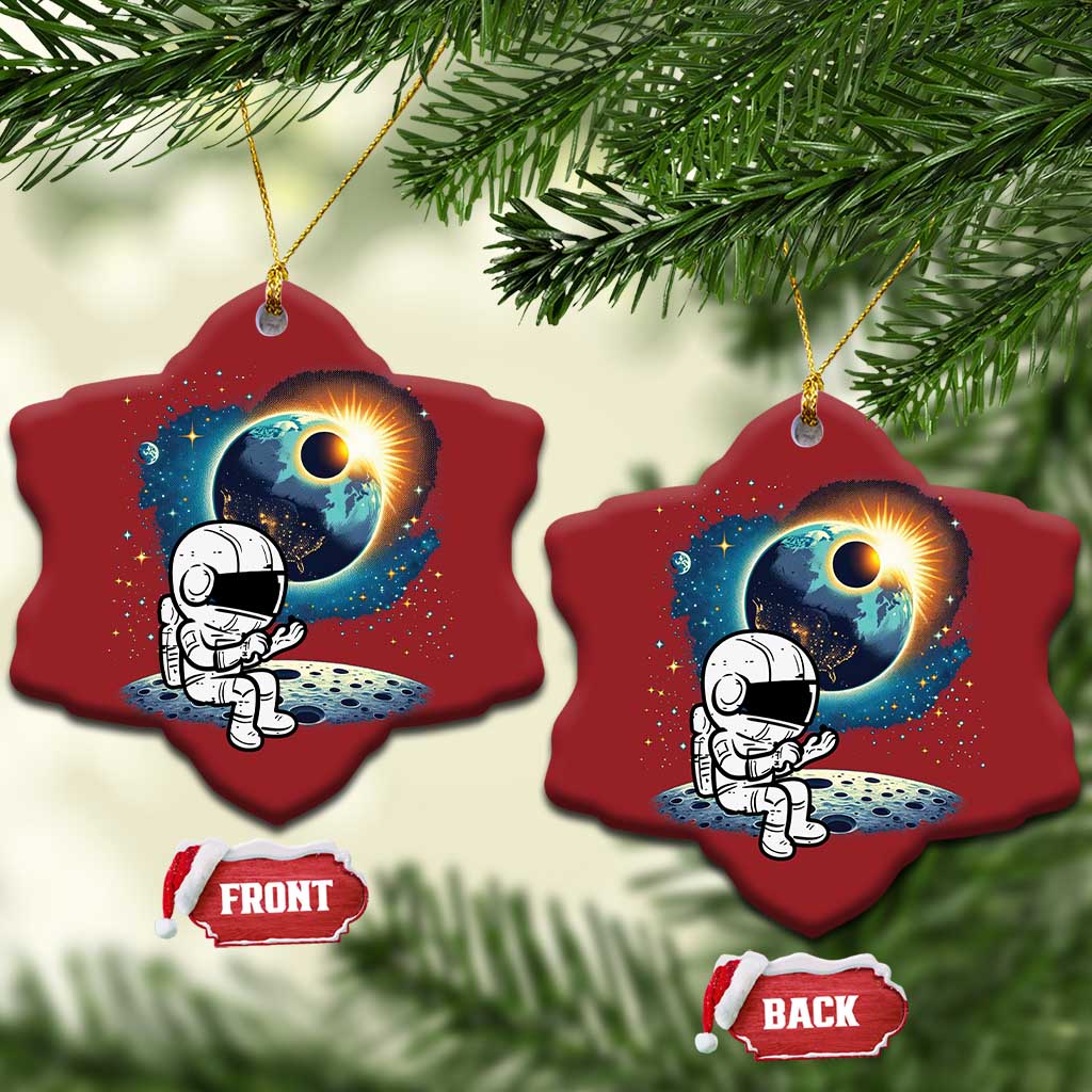 Astronaut Outer Space Christmas Ornament Cute Cartoon Cosmic - Wonder Print Shop